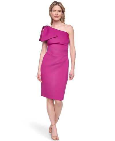 Eliza J Women's One-Shoulder Shoulder Drape Dress