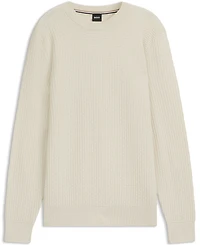 Boss by Hugo Men's Knitted Structure Cotton Sweater
