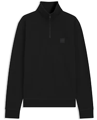 Boss by Hugo Men's Logo Patch Zip-Neck Sweatshirt
