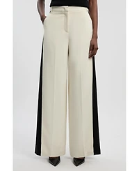 Karen Millen Women's Contrast Colour Wide Leg Trouser