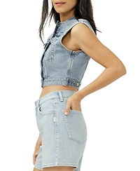 Silver Jeans Co. Women's Cropped Denim Vest
