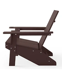 WestinTrends Outdoor Hdpe Modern Adirondack Chair with Cup Holder