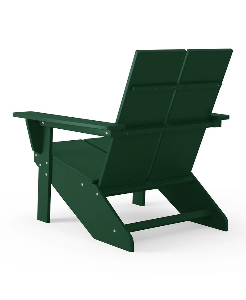 WestinTrends Outdoor Hdpe Modern Adirondack Chair with Cup Holder