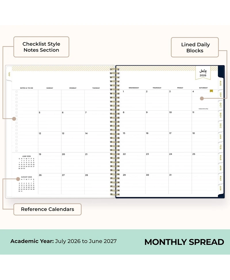 Gnuadz Daily Planner Notebook To Do List Hardcover Spiral Inspirational Quote Students Teens