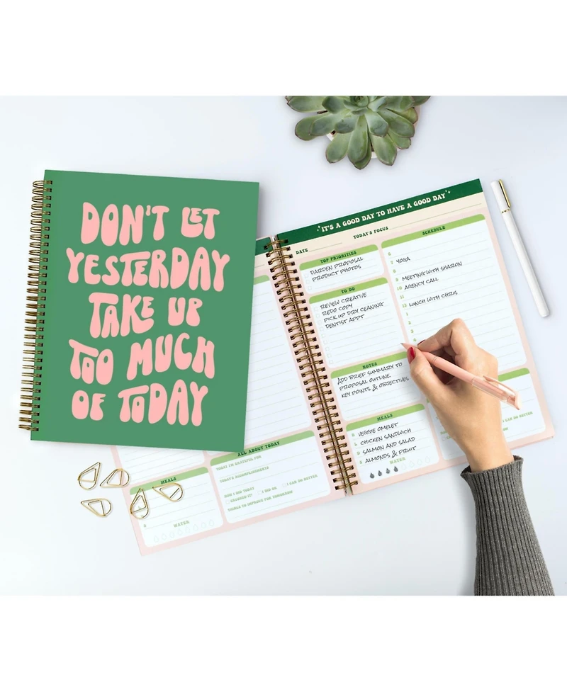 Gnuadz Daily Planner Notebook To Do List Hardcover Spiral Inspirational Quote Students Teens