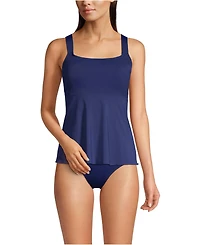 Lands' End Women's Long Flutter Tankini Top