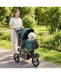 PawHut Foldable Dog Stroller with Wheels for Small Dogs