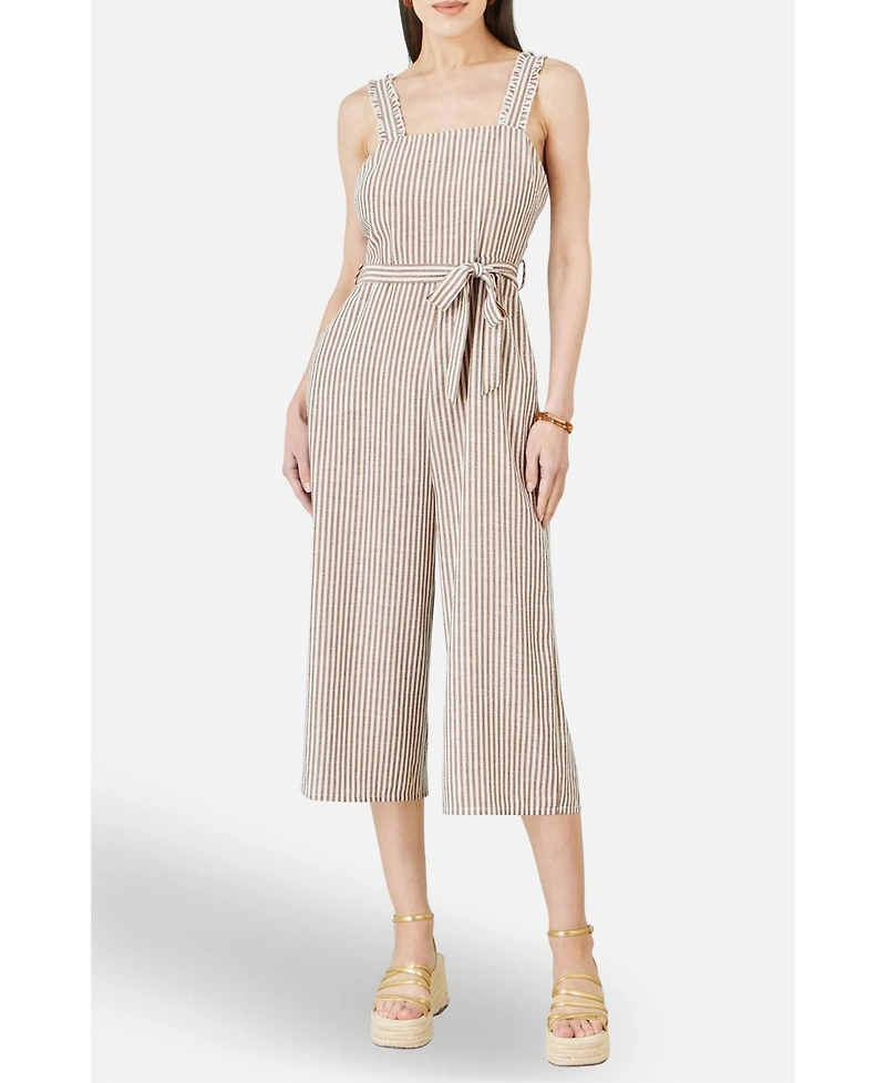 Yumi Women's Stripe Strappy Jumpsuit