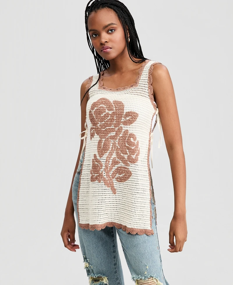 And Now This Women's Rose Crocheted Tank Top, Macy's Exclusive