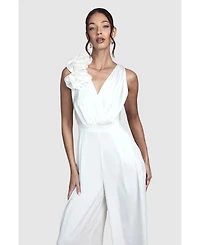 Coast Women's Corsage Cowl Back Bridal Jumpsuit