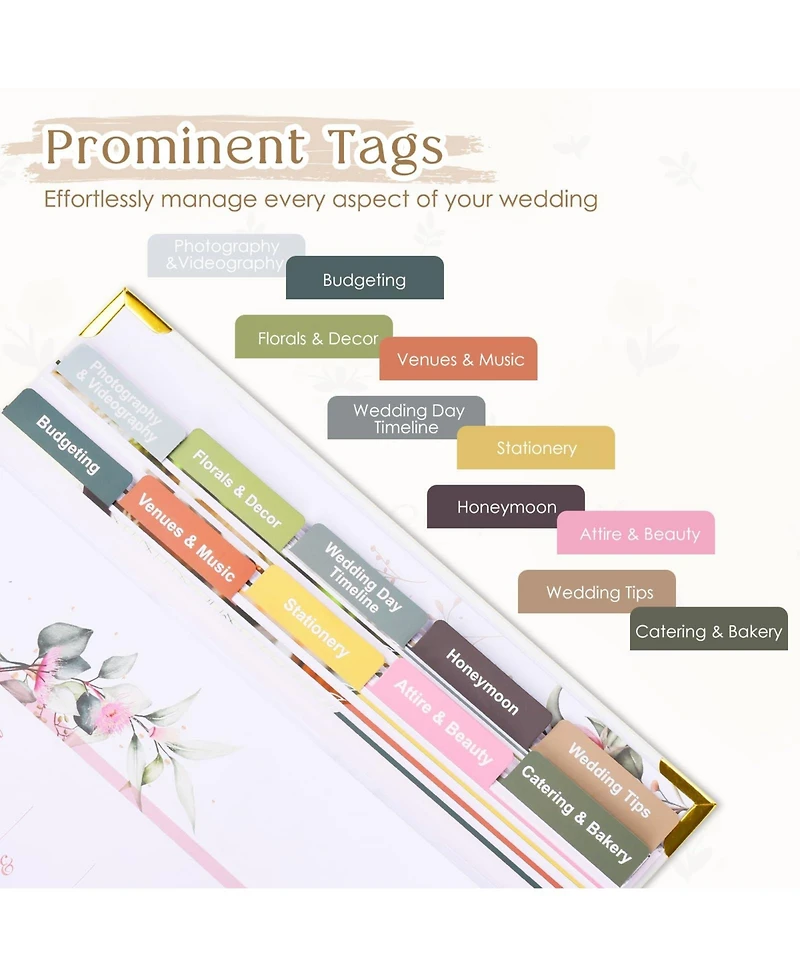 Gnuadz Wedding Planner Book Organizer Planning Stickers Calendars