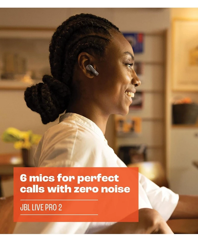 Jbl Live Pro 2 True Wireless Adaptive Noise Cancelling Earbuds, 40Hr Playtime, 6 Beamforming Mics