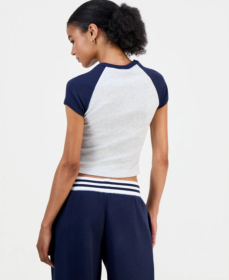 Just Polly Juniors' Raglan Short-Sleeve Tee