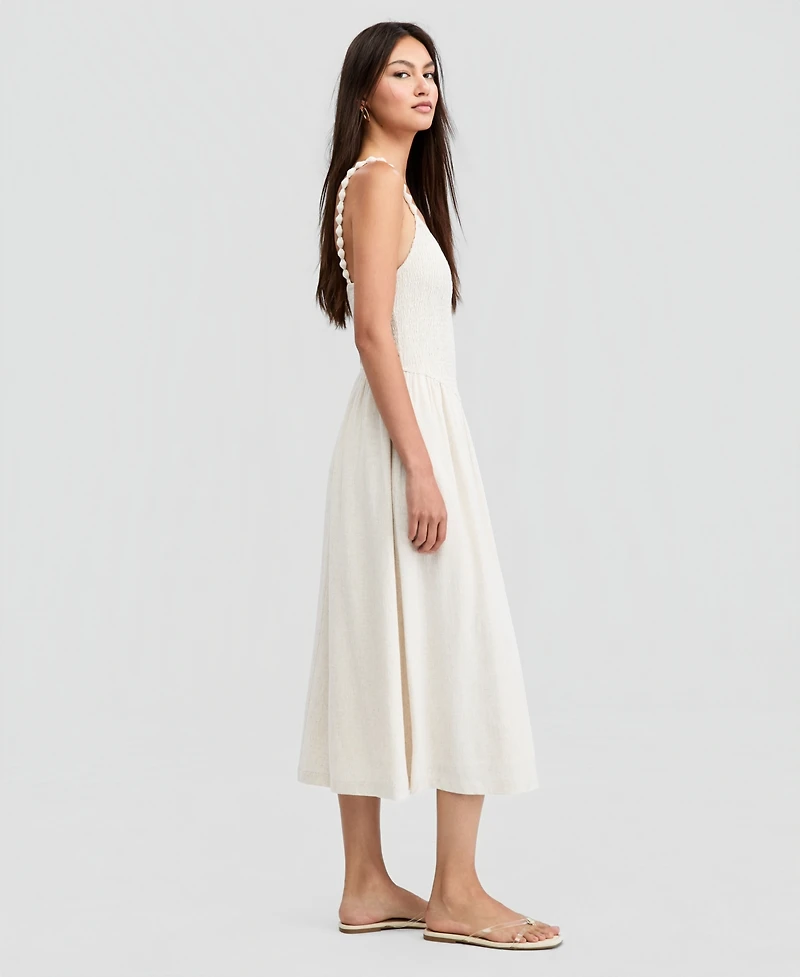 And Now This Petite Beaded Strap Smocked Midi Dress, Macy's Exclusive
