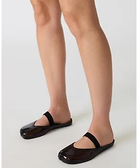 Steve Madden Women's Cova Jelly Split Toe Mule Flats