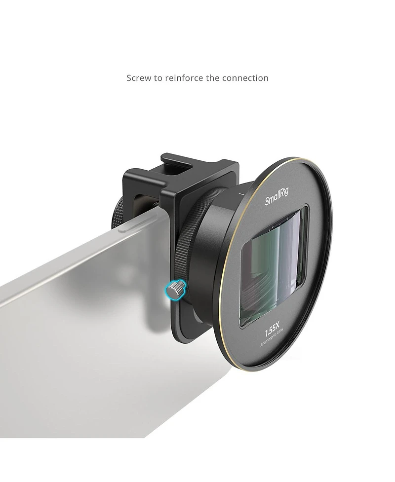 SmallRig 1.55x Anamorphic Lens for Mobile Phone, T-Mount