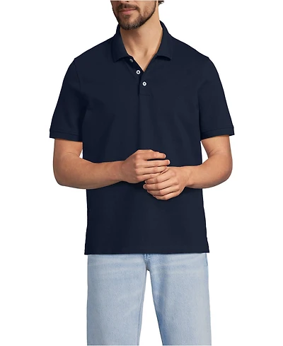 Lands' End Big & Tall Short Sleeve Performance Mesh Pique Polo