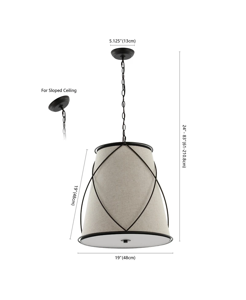 Milo Rustic Farmhouse Iron Led Pendant