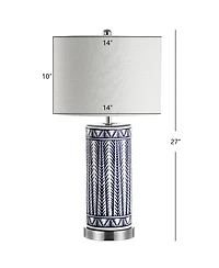 Sulka Ceramic iron Contemporary Usb Charging Led Table Lamp (Set of 2)