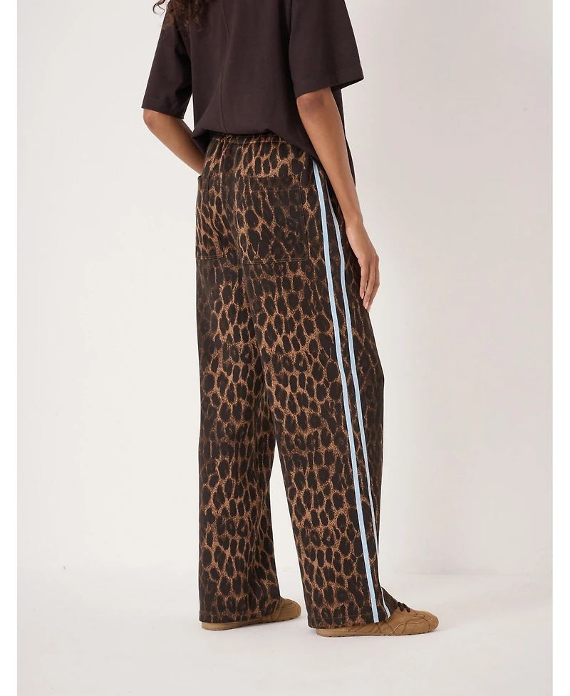 Hush Women's Harison Animal Print Side Stripe Joggers