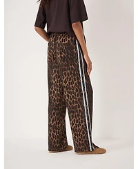Hush Women's Harison Animal Print Side Stripe Joggers