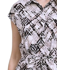 Ny Collection Women's Sleeveless Belted Dress