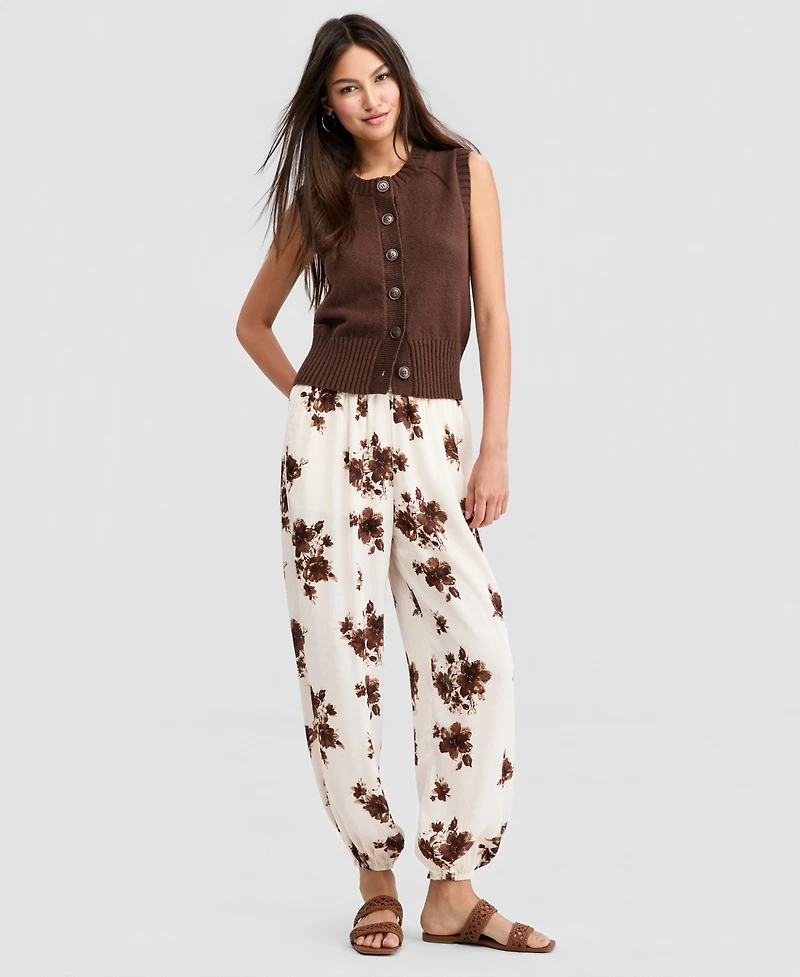 And Now This Petite Crewneck Button-Front Sweater Vest, Macy's Exclusive