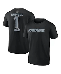 Logo Athletic Men's  Black Las Vegas Raiders 1 Dad Jersey T-Shirt