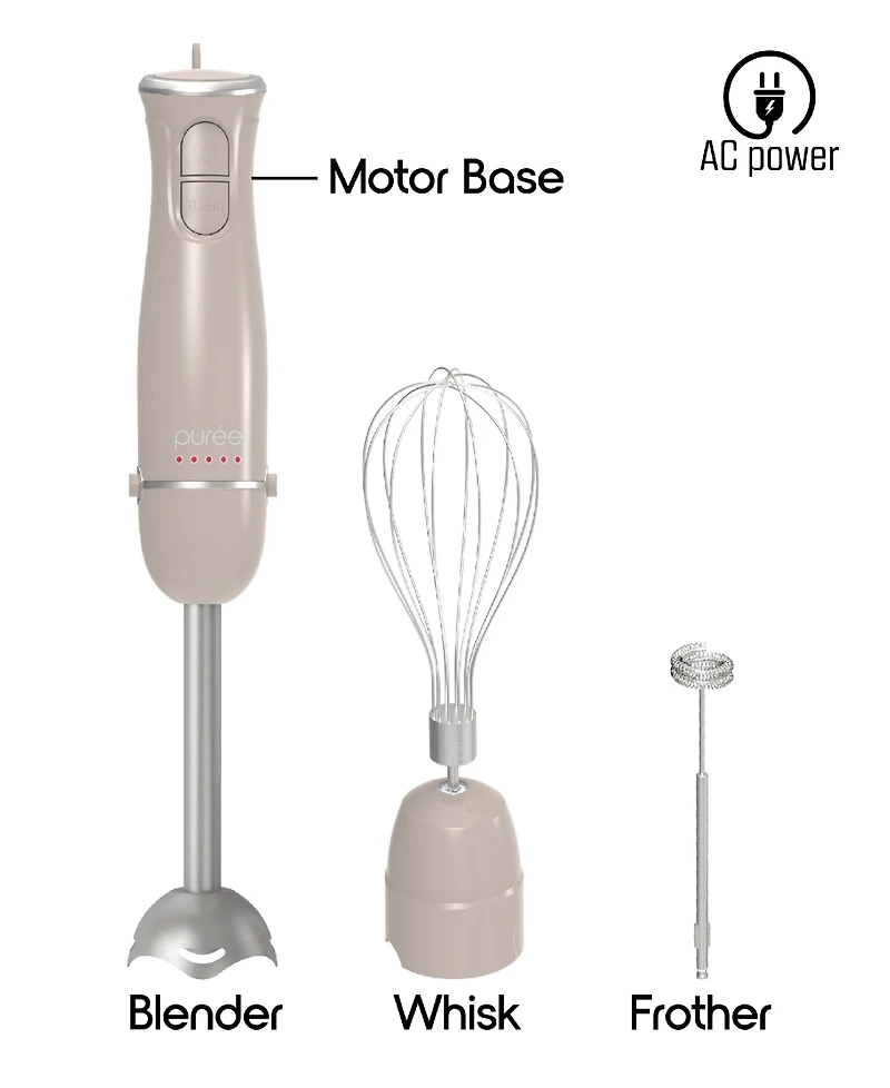 Tzumi Puree 3-Pc. Immersion Hand Blender Set
