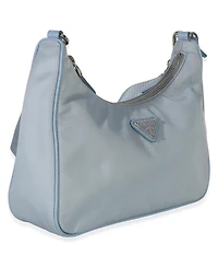 Pre-Owned Prada Blue Nylon Saffiano Leather Re-Edition 2005