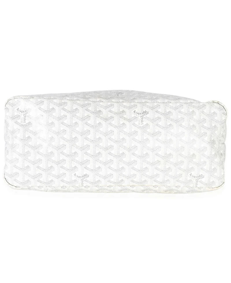 Pre-Owned Goyard White Goyardine Canvas Boheme Hobo