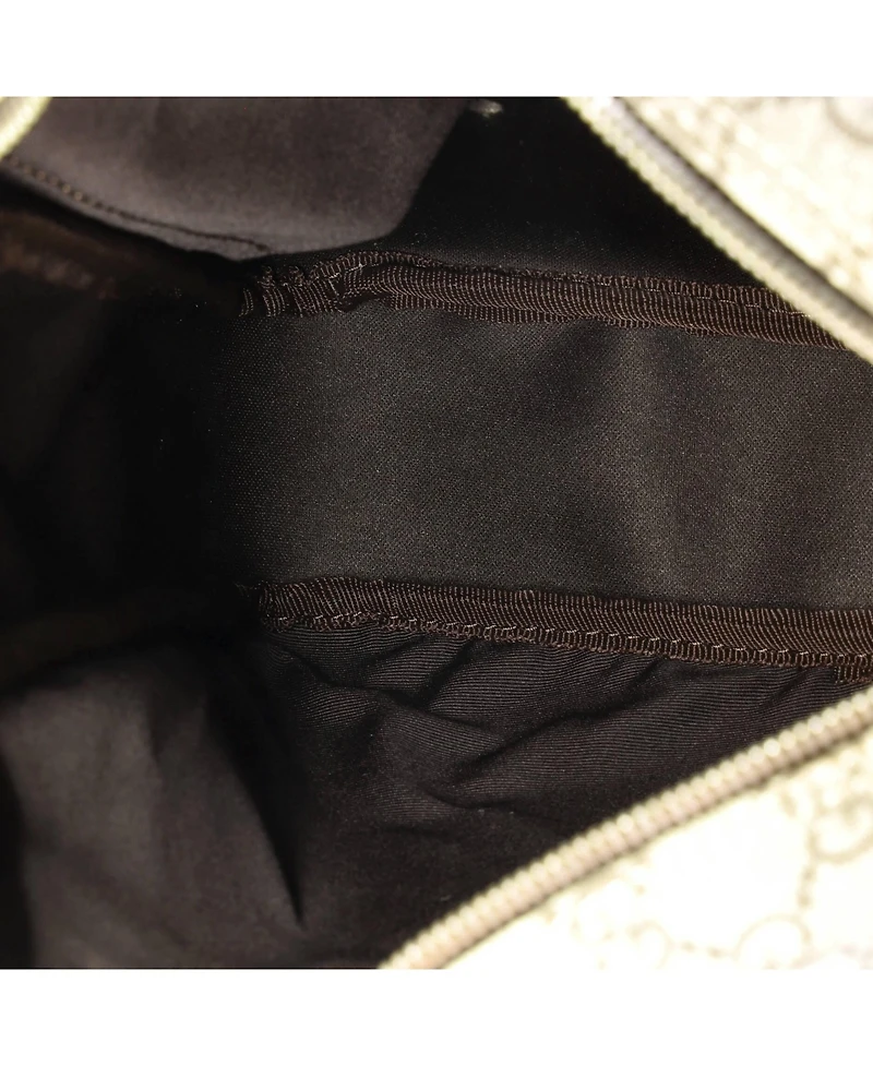 Pre-Owned Gucci Medium Front Zip Messenger Gg Coated Canvas
