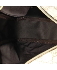 Pre-Owned Gucci Medium Front Zip Messenger Gg Coated Canvas
