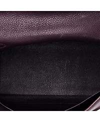 Pre-Owned HERMES Kelly 28 Handbag Purple Togo with Palladium Hardware