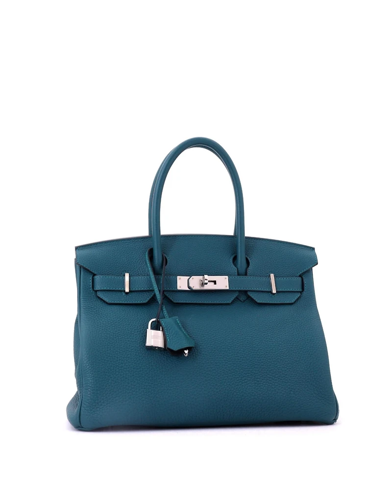 Pre-Owned HERMES Birkin 25 Handbag Swift with Palladium Hardware
