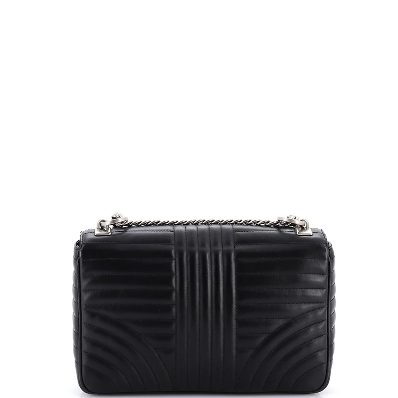 Pre-Owned Prada Large Chain Flap Shoulder Bag Diagramme Quilted Leather