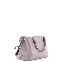 Pre-Owned Prada Medium Embossed Logo Convertible Open Tote Glace Calf