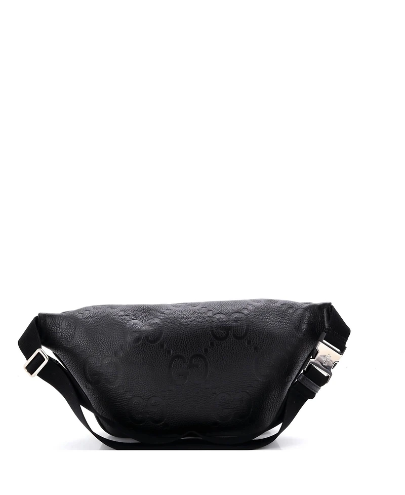 Pre-Owned Gucci Front Pocket Belt Bag Jumbo Gg Embossed Leather