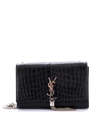 Pre-Owned Saint Laurent Medium Classic Monogram Tassel Crossbody Bag Embossed Leather