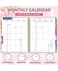 Gnuadz Teacher Planner 2026-2027 Academic Year Lesson Book Colorful Tabs Hardcover