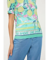 Olsen Women's Lemon Amore Print T-Shirt