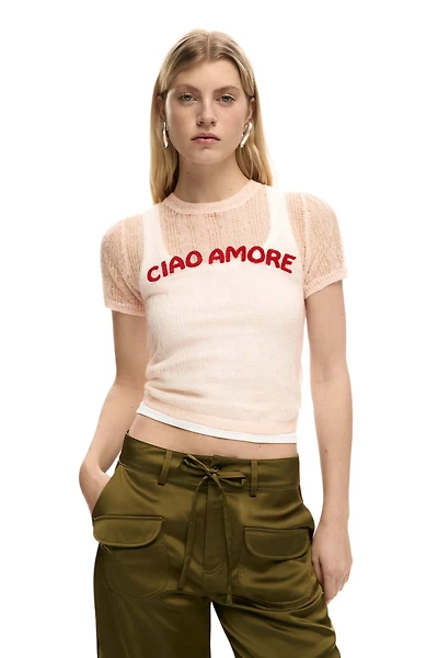 Desigual Women's Short-sleeved T-shirt with message