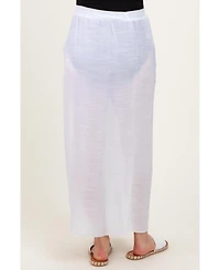 Pinkblush Maternity White Loose Beach Cover Up Skirt