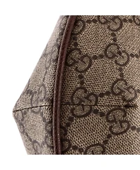 Pre-Owned Gucci Small Ophidia Half Moon Hobo Gg Coated Canvas