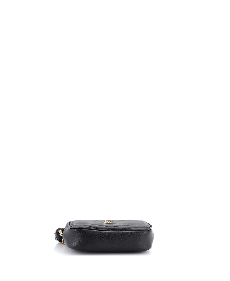 Pre-Owned Saint Laurent Mini Lou Camera Bag Matelasse Chevron Leather