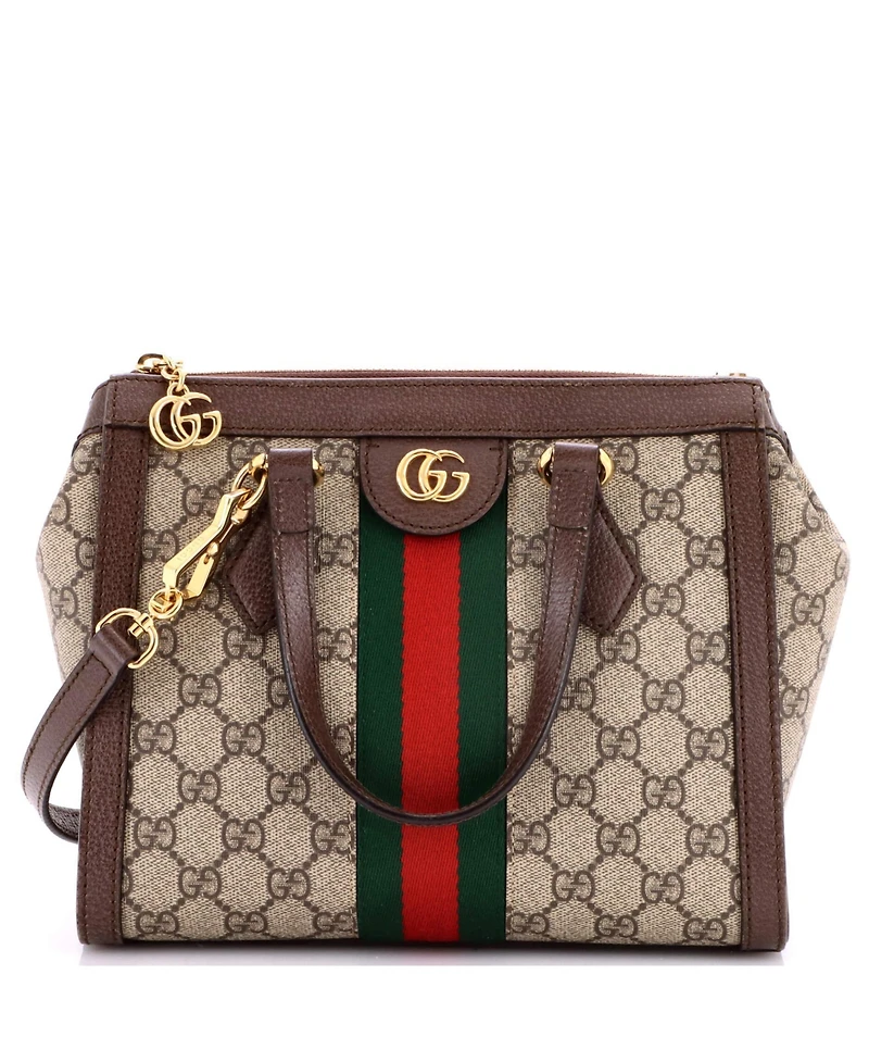 Pre-Owned Gucci Ophidia Top Handle Tote Gg Coated Canvas