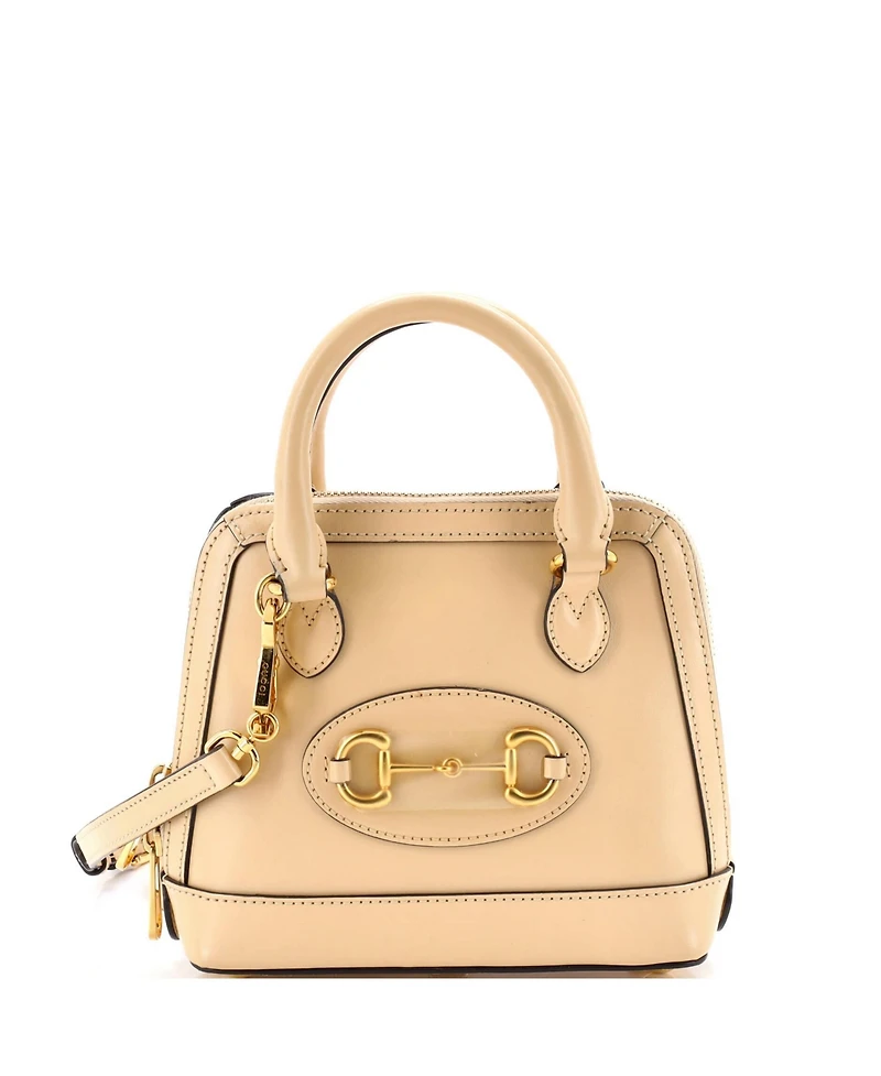 Pre-Owned Gucci Mini Horsebit 1955 Top Handle Bag Leather