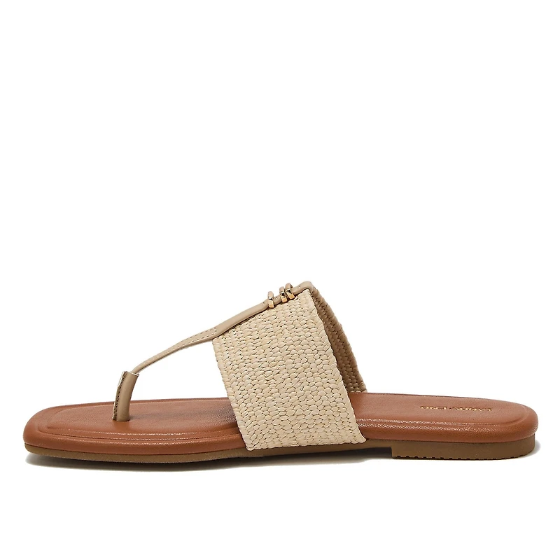 Lands' End Women's Haven Stretch Raffia Sandals