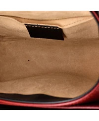Pre-Owned Gucci Mini Marina Chain Flap Bag Leather