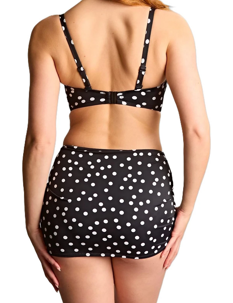 Panache Lingerie Women's Polka Dot Assymetrical Adjustable Tie Bikini Skirt Bottom